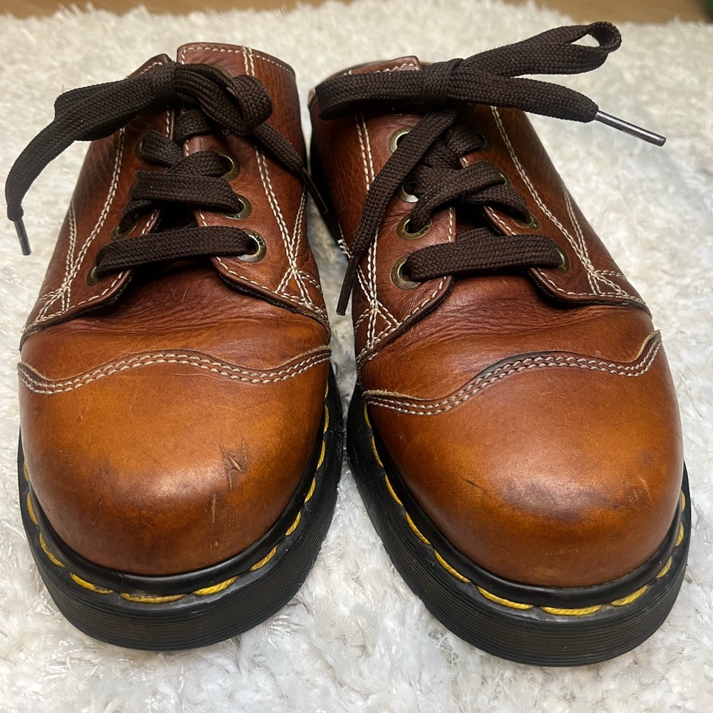 VTG 90’s Dr. Martens Made in England Brown Leather Mules